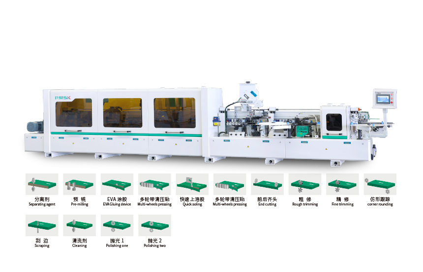 上下膠鍋預(yù)銑跟蹤封邊機(jī)